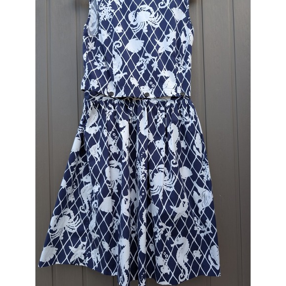 Brooks Brothers Women Navy Nautical Convertible Sleeveless Dress Size 4 - Picture 2 of 14